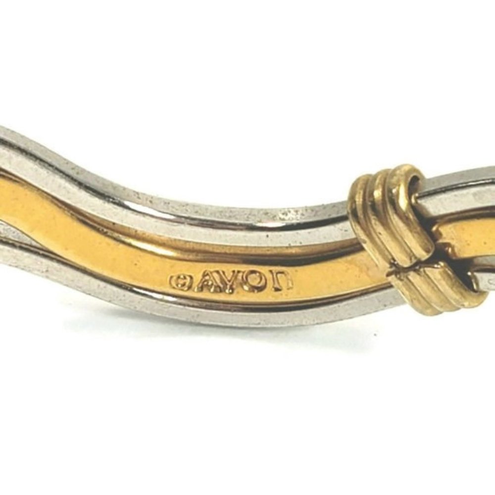 Vintage Avon Bangle Wavy Gold and Silver Tone - Picture 5 of 6